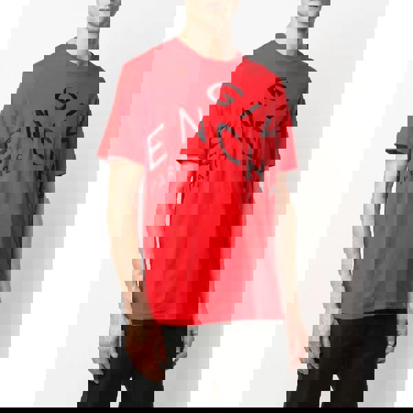 Givenchy Embroidered Logo Oversized T-Shirt   in  Red