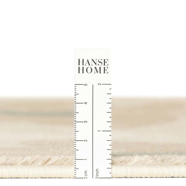 Beige fabric swatch with a ruler and 'Hanse Home' branding on a white background