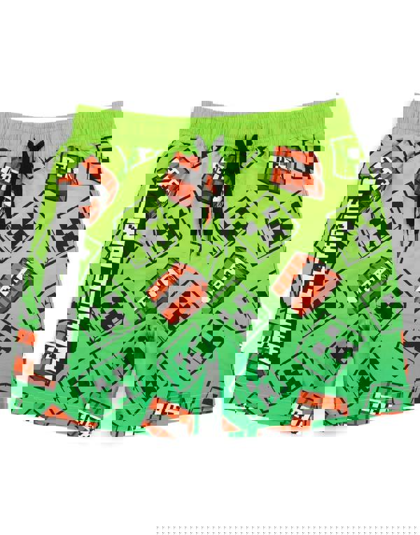 Minecraft Boys Green Creeper Swim Shorts