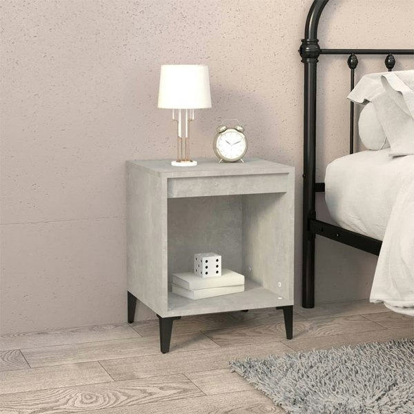 Berkfield Bedside Cabinet Concrete Grey 40x35x50 cm