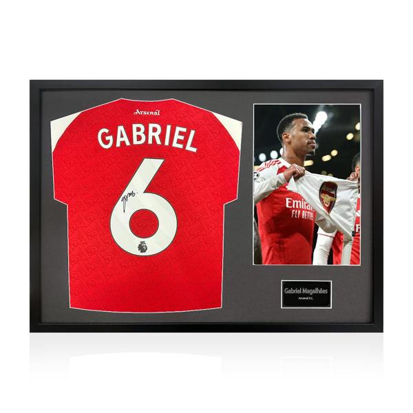 Gabriel Magalhães Signed Arsenal 25/26 Shirt Classic Frame