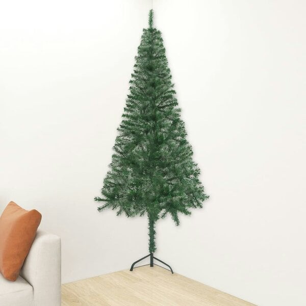 Berkfield Corner Artificial Christmas Tree Green 180 cm PVC