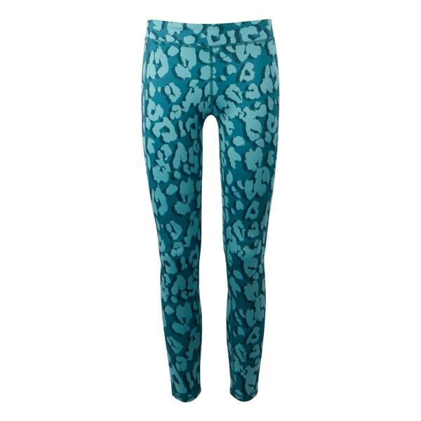 Dare 2B Girls Barlia Leopard Print Winter Leggings - Storm Blue/Nordic Blue