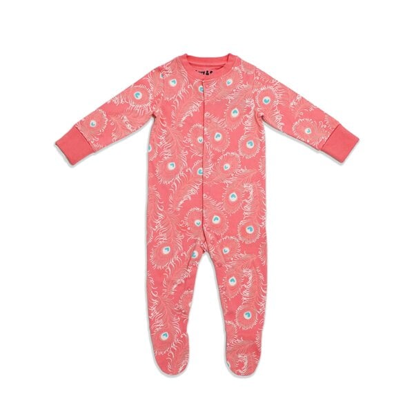 Lucy & Sam Peacock Button Babygrow