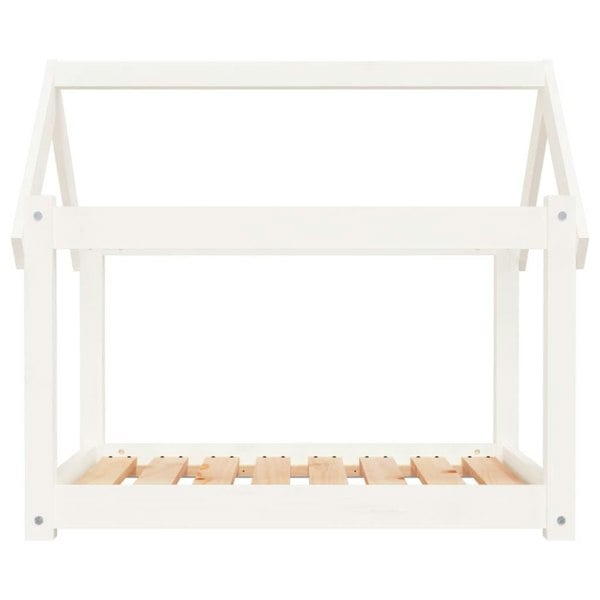Berkfield Dog Bed White 81x60x70 cm Solid Wood Pine