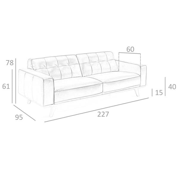 Angel Cerdá Chester sofa in black leather 6030/6031