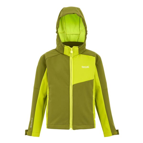 Regatta Childrens/Kids Acidity VIII Soft Shell Jacket - Nephrite Green/Grenoble Green - 