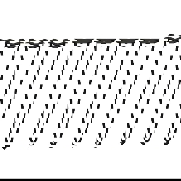 SkiSki 4 x 16" Hairpin Legs - 2 Prong - 10mm - Black