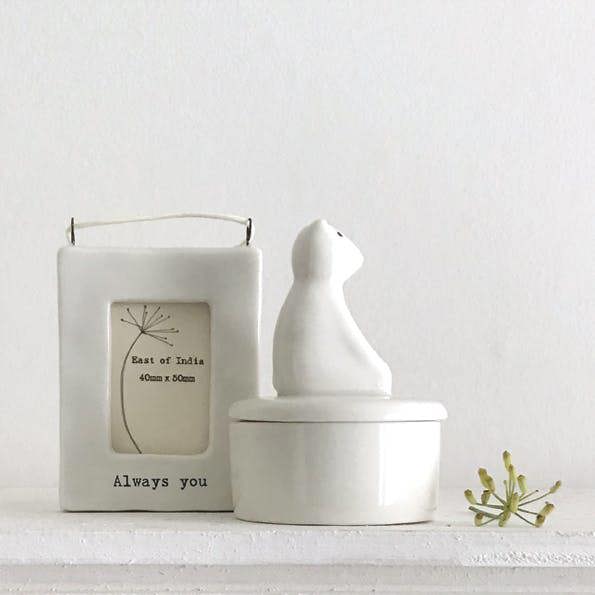 Mini Hanging Porcelain Frame “Always You” – Small Sentimental Gift
