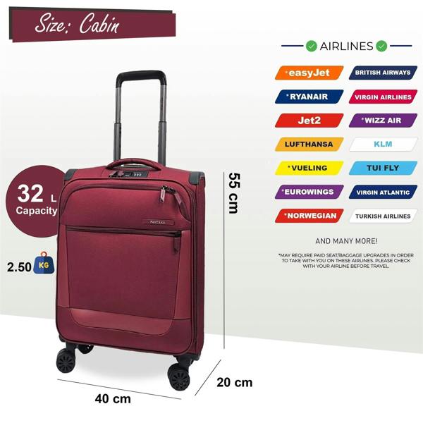 Eagle Luggage Lightweight  4 Wheel Luggage Suitcase