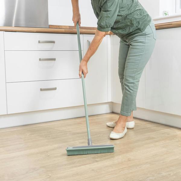 JVL Rubber Broom - Green