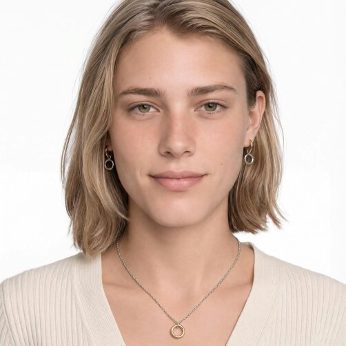 Gold Trip Two Tone Door Knocker Pendant