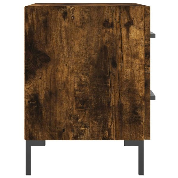 Berkfield Bedside Cabinet Smoked Oak 40x35x47.5 cm Engineered Wood
