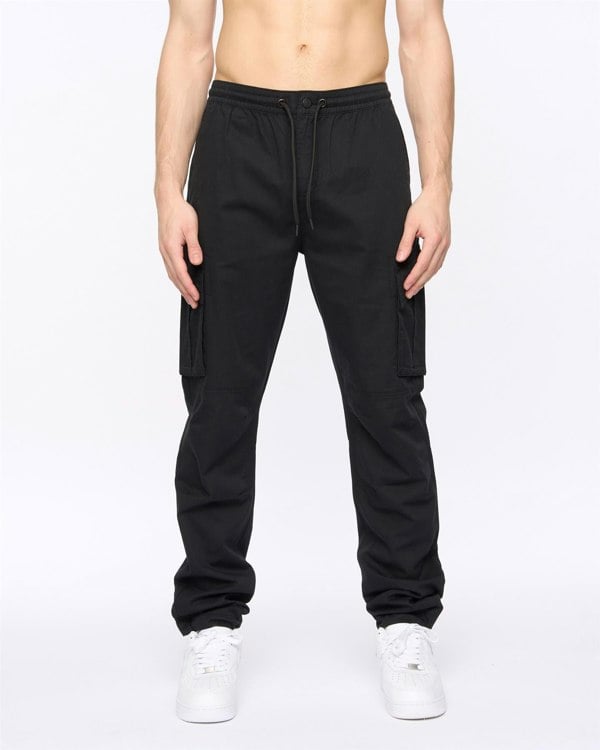 Crosshatch Sidemoore Cargo Pants Black