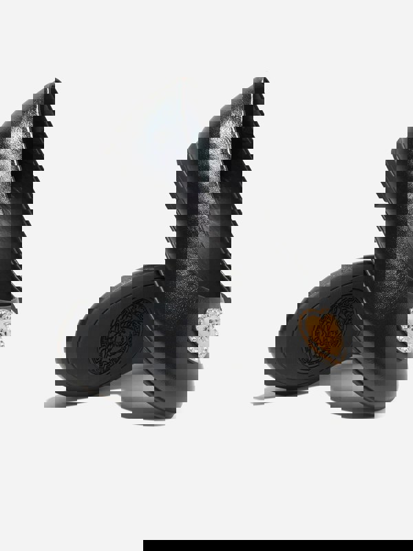 Versace Girls Leather Ballerina Pumps in Black