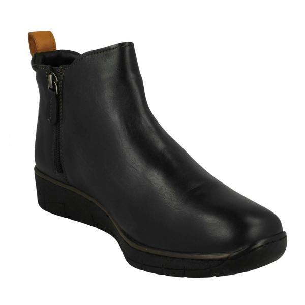 Padders Ladies Padders Wide Fitting Wedge Heeled Ankle Boots Rowen