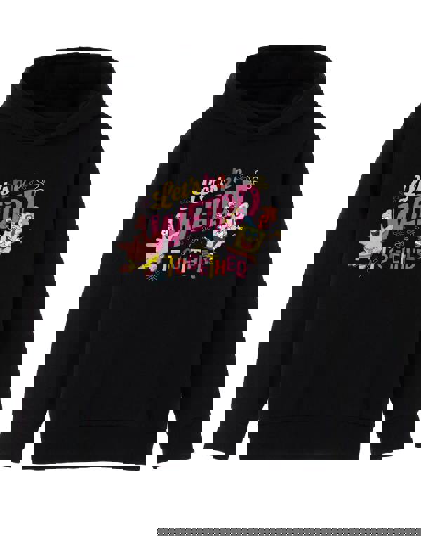 SpongeBob SquarePants Girls Black Let's Be Weird Together Hoodie