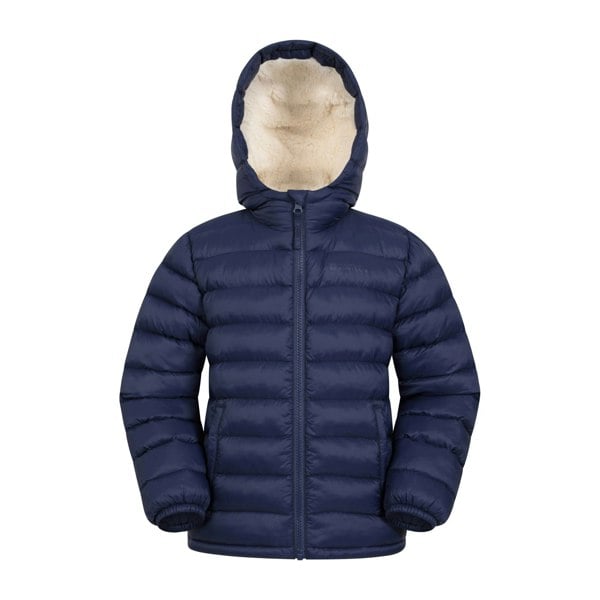 Mountain Warehouse Childrens/Kids Seasons Faux Fur Lined Padded Jacket - Navy