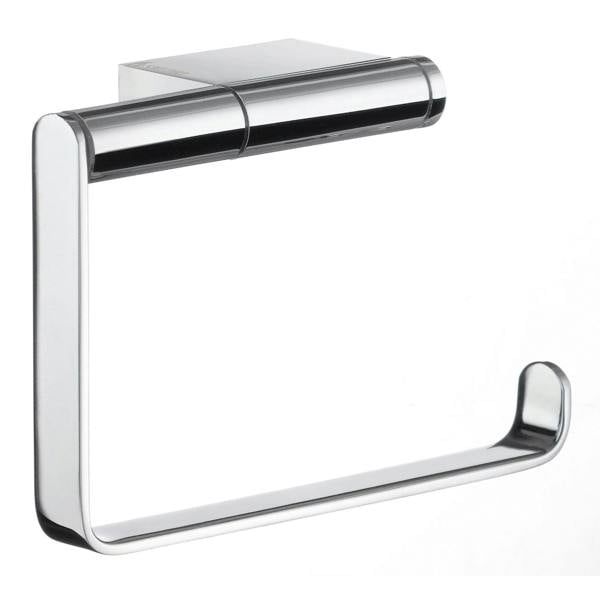 Polished chrome toilet roll holder