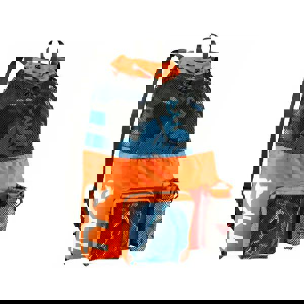 TYR Big Mesh Mummy Backpack in orange mesh with black accents