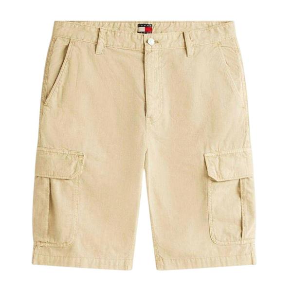 Tommy Jeans Mens Otis Relaxed Fit Cargo Shorts - Beige - 