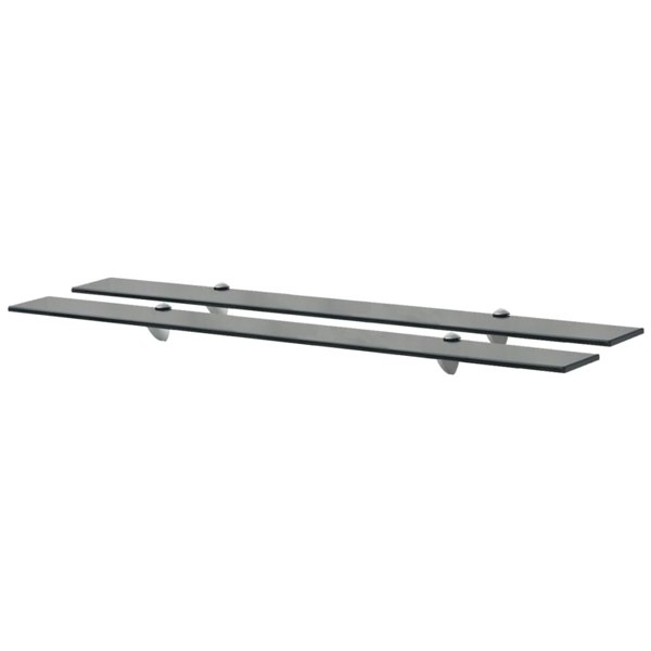 Berkfield Floating Shelves 2 pcs Glass 100x20 cm 8 mm