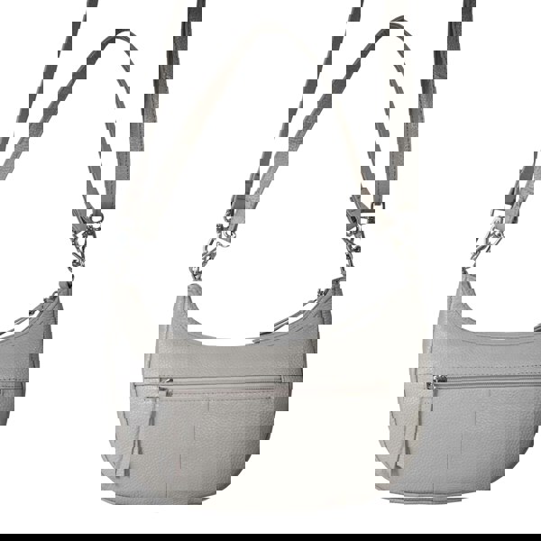 Real Hide Bags 'Wonder Weave' Ice Grey Real Leather Woven Designer Shoulder Crossbody Bag