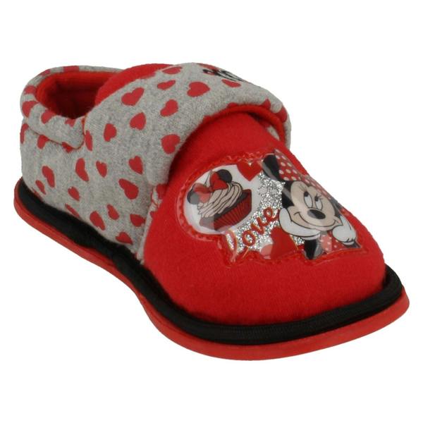 Disney Girls Disney Hook & Loop Slippers Minnie Mouse Boarder