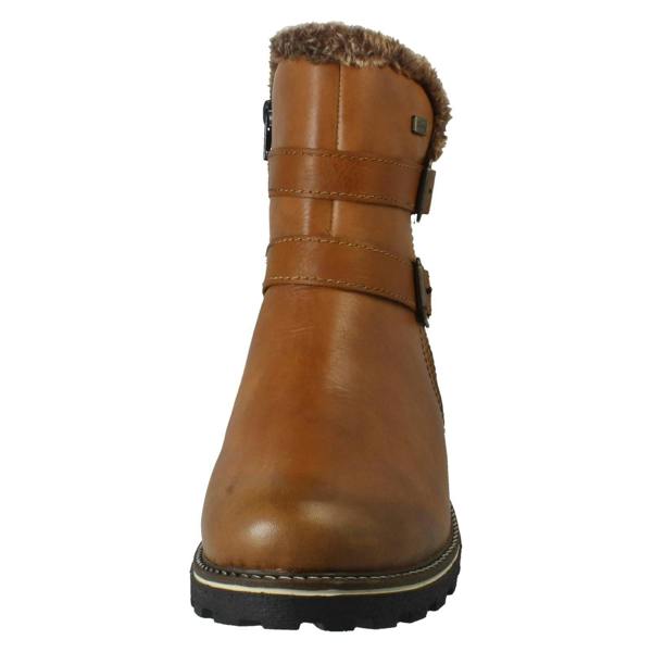 Remonte Ladies Remonte Lambskin Lined Leather RemonteTEX Zip Up Ankle Boots D8484