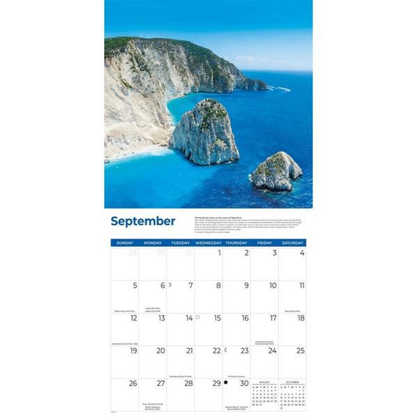 Greek Isles Calendar 2027, Wall Calendars, Month To View, Travel, Gift