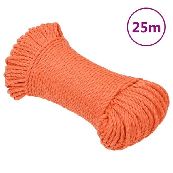Berkfield Work Rope Orange 6 mm 25 m Polypropylene