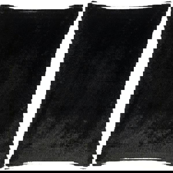 Paoletti Stanza Faux Fur Cushion Cover - Jet Black
