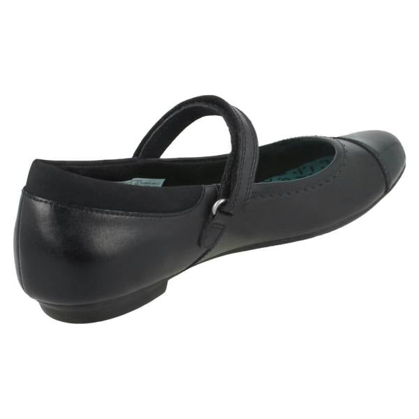 Clarks Girls Bootleg By Clarks Patent Toe Cap School Shoes Tizz Ace