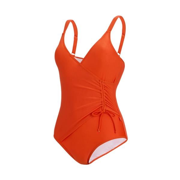 Regatta Womens/Ladies Baylenne Plain One Piece Swimsuit - Tangerine Tango