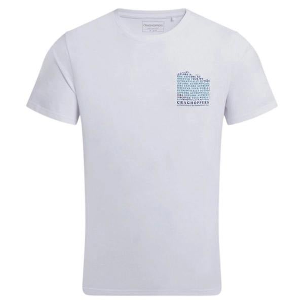 Craghoppers Mens Lucent II Mountain Back Print Short-Sleeved T-Shirt - White - 