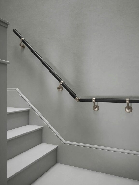Handrails Direct Enville Charcoal Quarter Landing Handrail