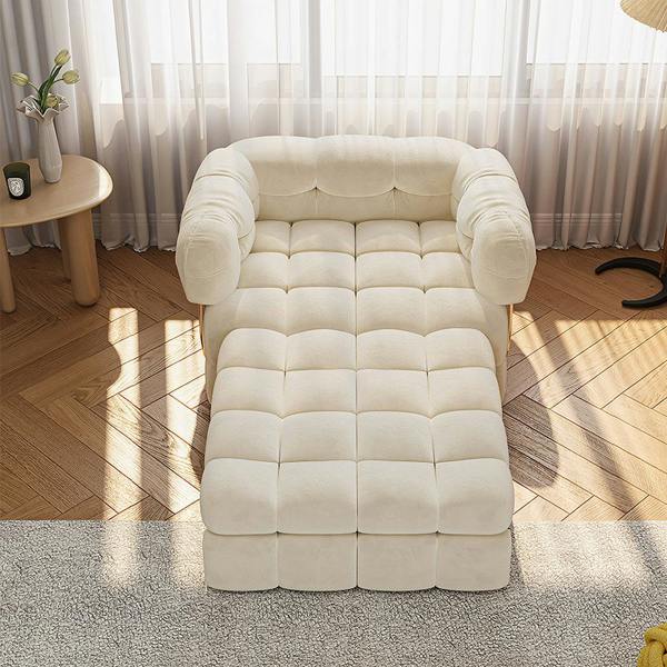 Rojas Single Sofa Bed, Armchair Sofa Bed, Cream with sofa beds for