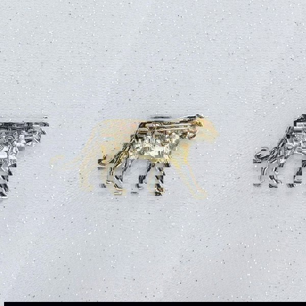 tiger brooch gold art deco pin