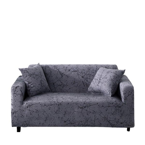 Anyhouz Anyseat 3 Seater Sofa Cover Marble Gray Style and Protection For Living Room Sofa Chair Elastic Stretchable Slipcover