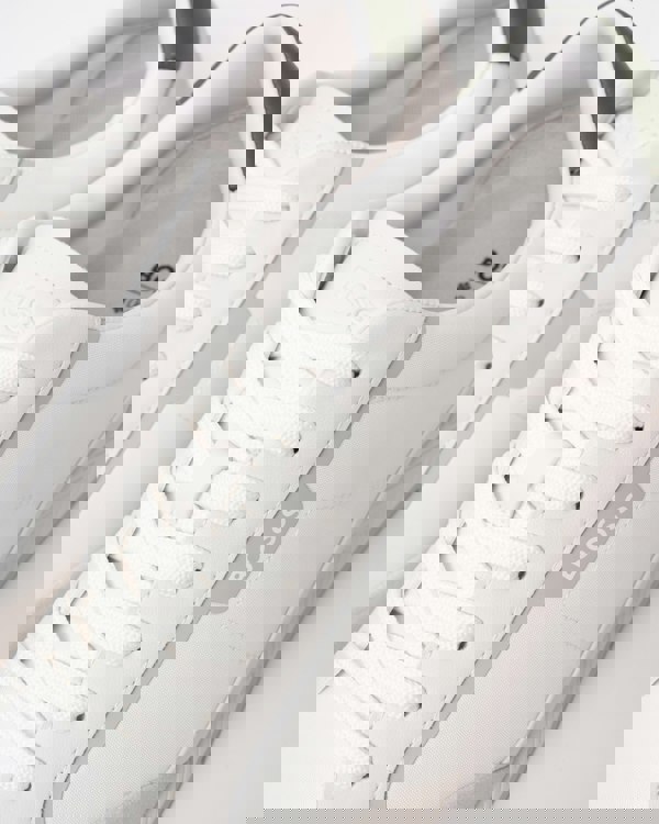 BOSS Orange Nitan Mens Low-top trainers with suede and faux leather - Open White 143