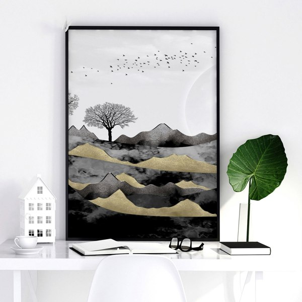 Scandinavian home decor for office | set of 3 wall art prints