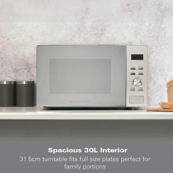 Hamilton Beach 30L Silver Family Microwave - Hamilton Beach UK