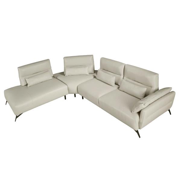 Angel Cerdá Corner sofa in sand leather 6213/6214