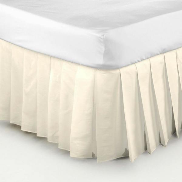 Belledorm Easy Fit Knife Pleated Platform Valance - Cream - 