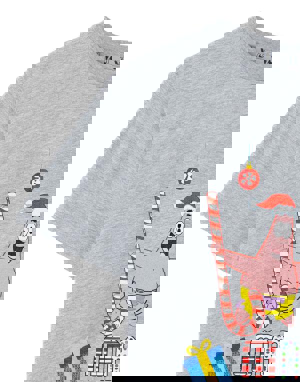 SpongeBob SquarePants Unisex Kids Grey Make it Merry Short Sleeved T-Shirt