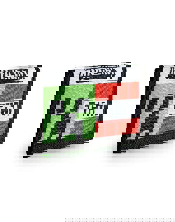 Minecraft Boys Green Creeper & TNT Strap Wallet (One Size)