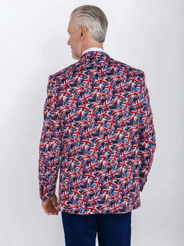 UNION JACK PRINTED FITTED JACKET - Claudio Lugli Shirts