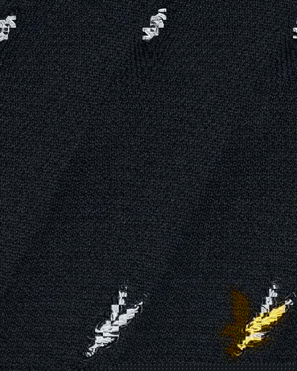 Lyle & Scott Cotton Short Sleeve Mens Knitted Polo - Z271 Dark Navy | CHO | Designer Mens Short Sleeve Polo Shirts