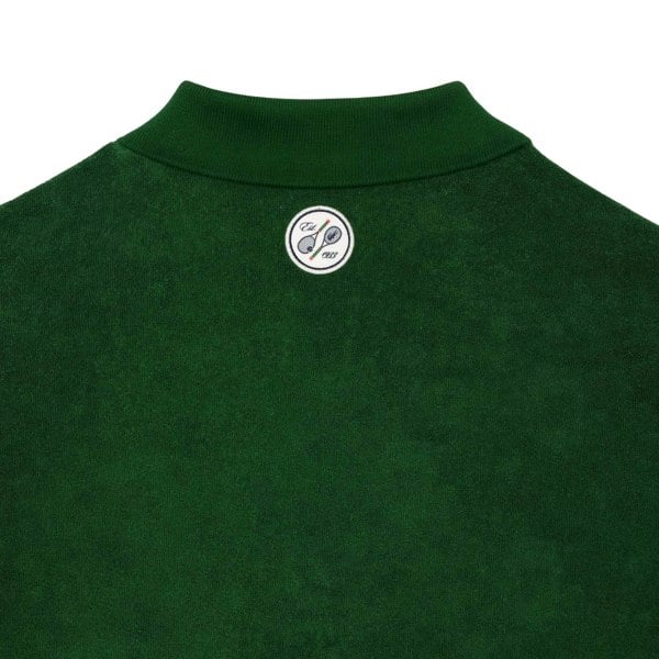 Lacoste Mens Roland Garros Edition Terrycloth Relaxed Fit Polo Shirt - Green