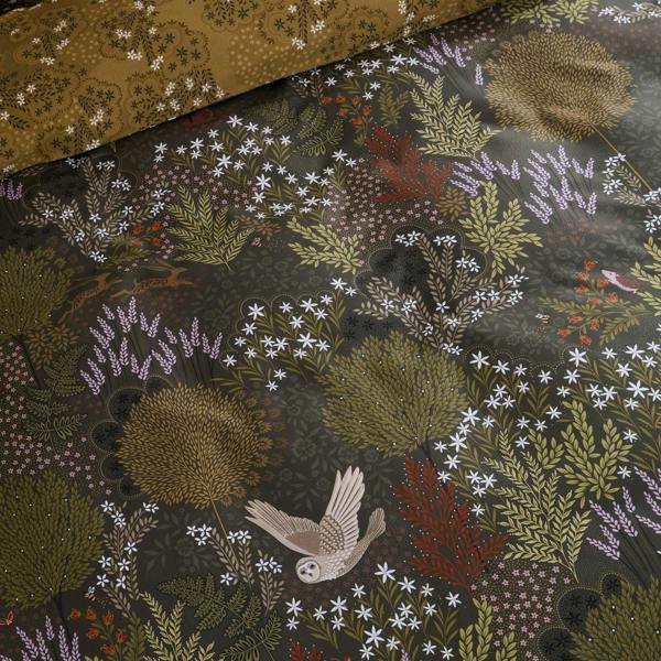Sara Miller Owl Forest Deep Olive Duvet Cover Set